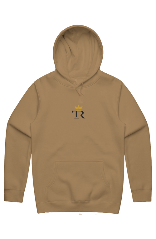MENS STENCIL HOOD camel army bone